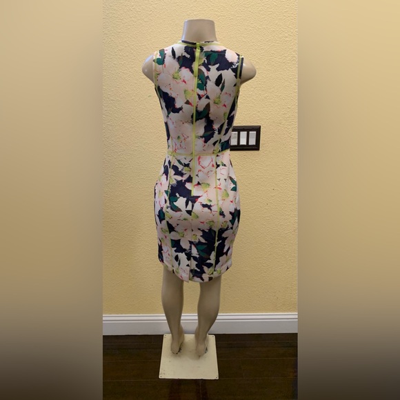 J.Crew Size 4 Cove Multicolored Floral Print Sleeveless Scuba Sheath Dress - Picture 7 of 13